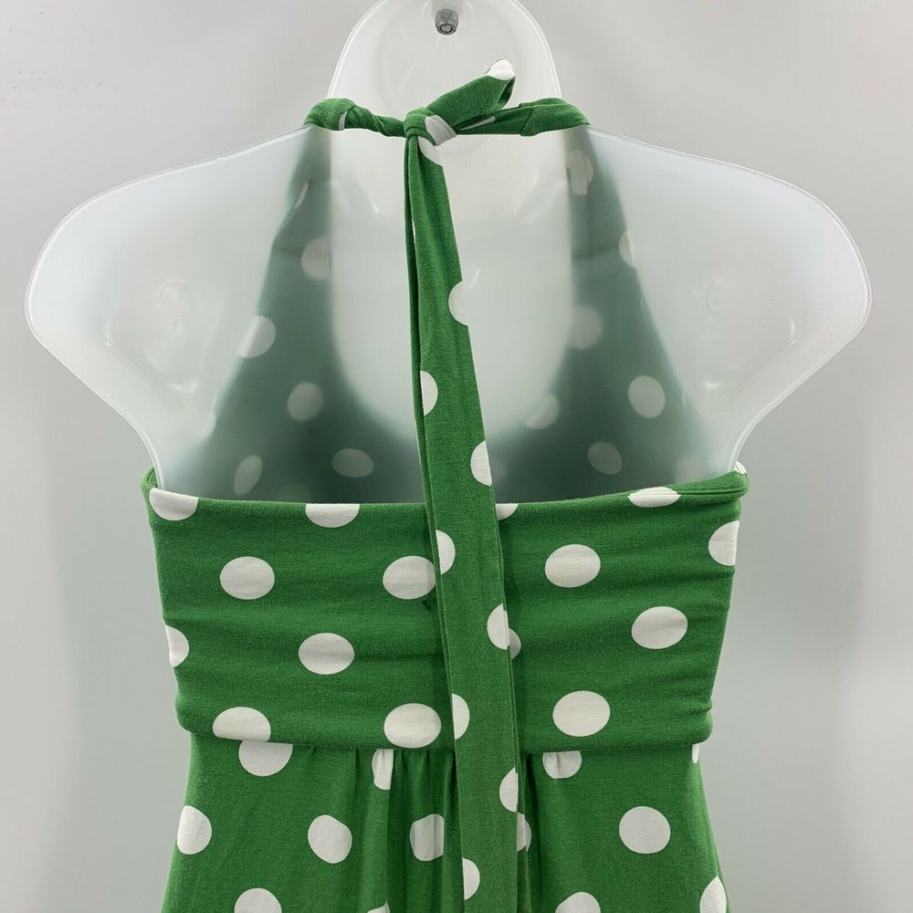 Boden Green Polka Dot Halter Dress Size 8P - Picture 6 of 12